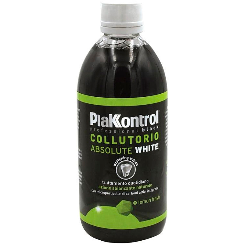 Whitening Mundwasser PLAKKONTROL Absolute White Lemon Fresh 500 ml