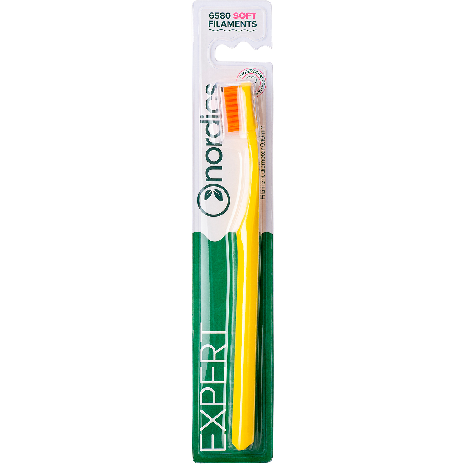 NORDICS Zahnbürste Expert Curve 6580 Soft GELB