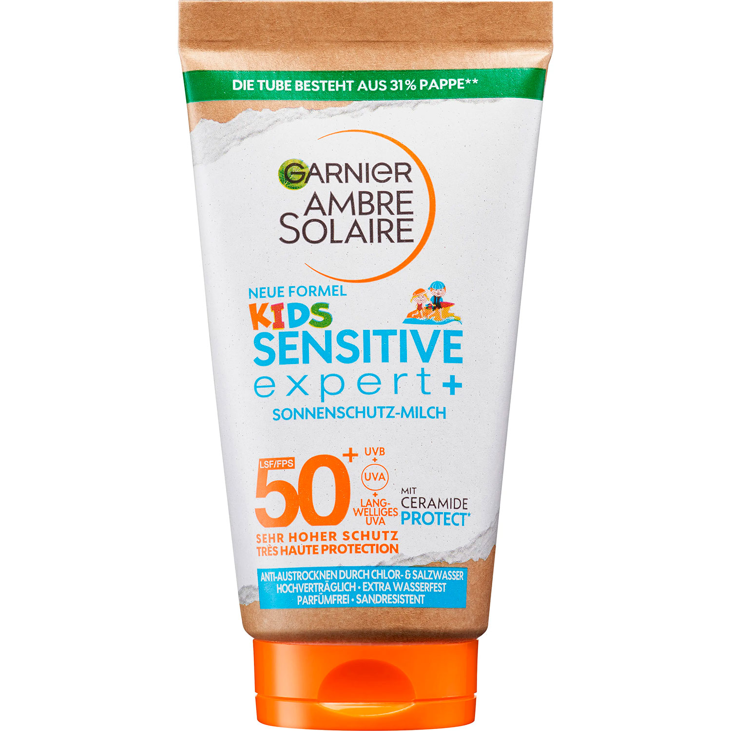 Solcreme til Børn GARNIERE AMBRE Solaire Kids Sensitive SPF 50+ Expert 50 ml