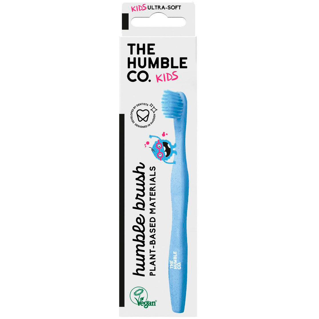 Plantebaseret Børnetandbørste THE HUMBLE Co. Kids Ultra Soft BLÅ