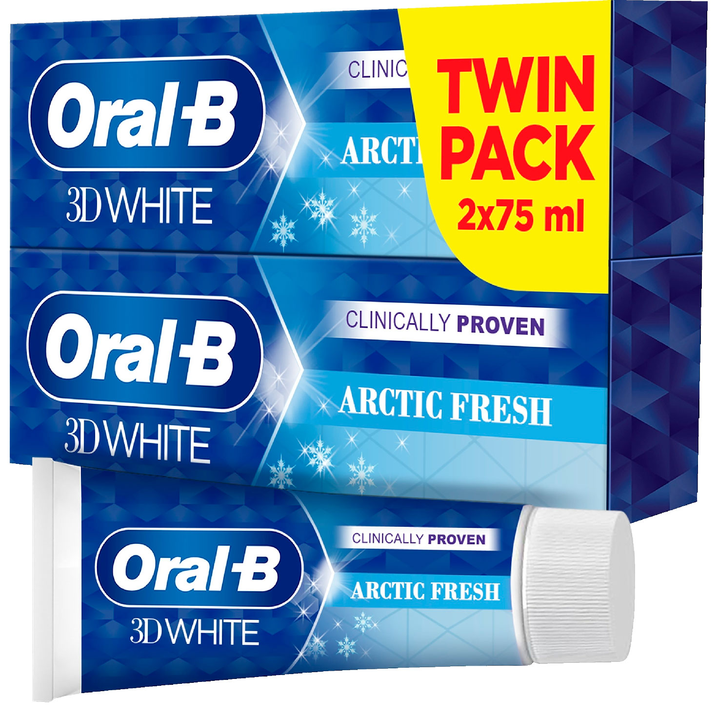Oral-B 3D White Zahnpasta 2 x 75 ml Arctic Fresh