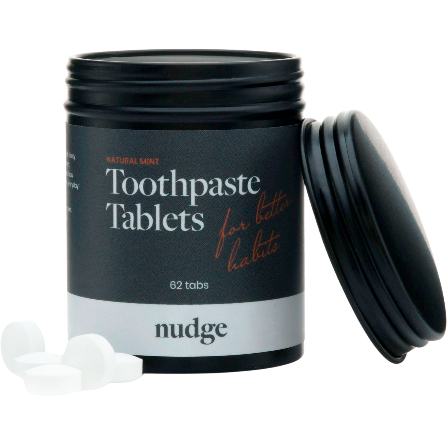 Hydroxyapatit Tandpasta Tabletter NUDGE Mint Xylitol 62 stk.