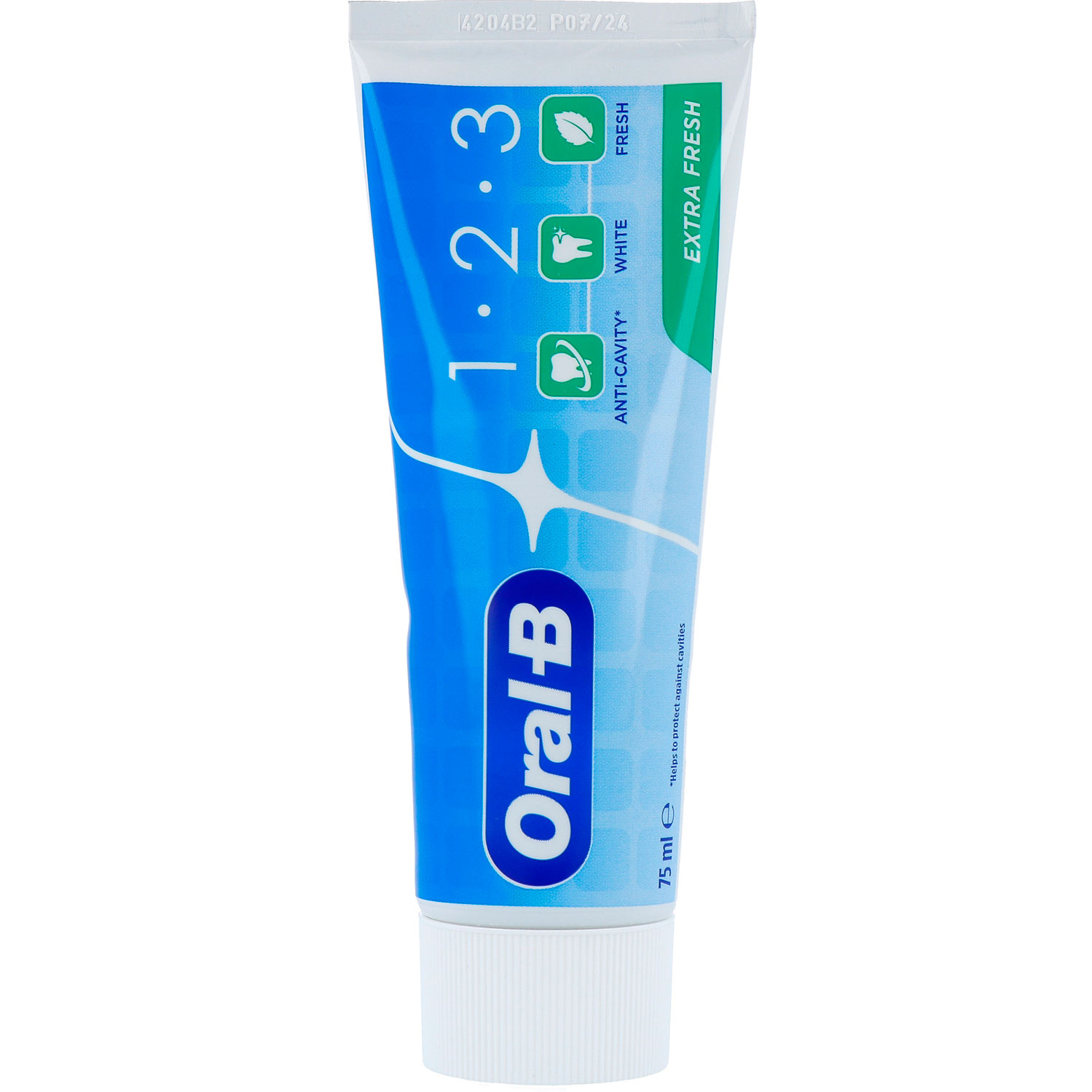 Oral-B 1-2-3 Tandpasta Extra Fresh 75ml. - Oral-B Tandpasta