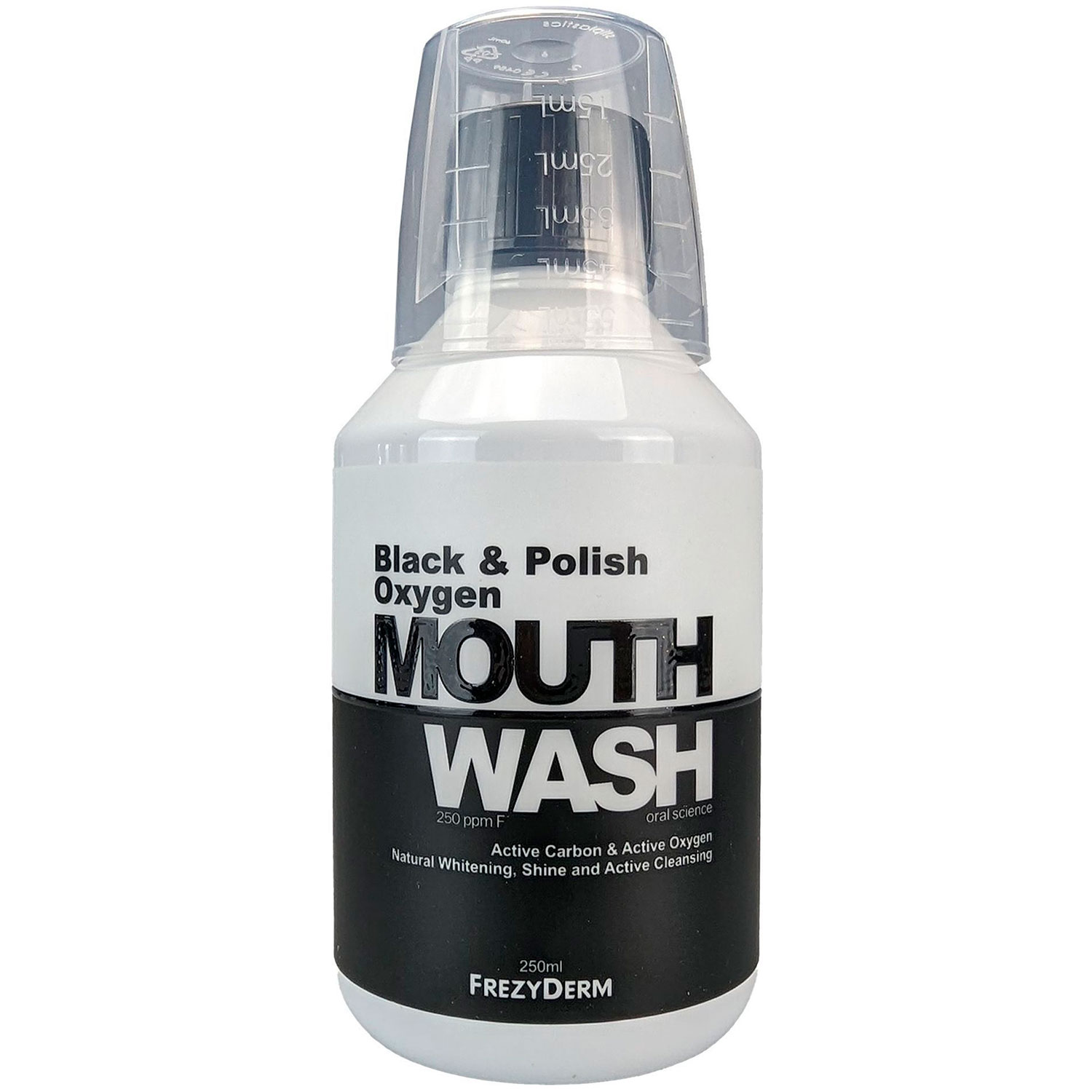 Whitening Oxygen Mundskyl FREZYDERM Black & Polish 250 ml - FrezyDerm Mundskyl