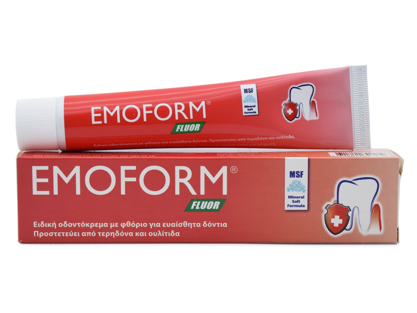 Tandpasta Følsomme Tænder EMOFORM Fluor Swiss 50 ml