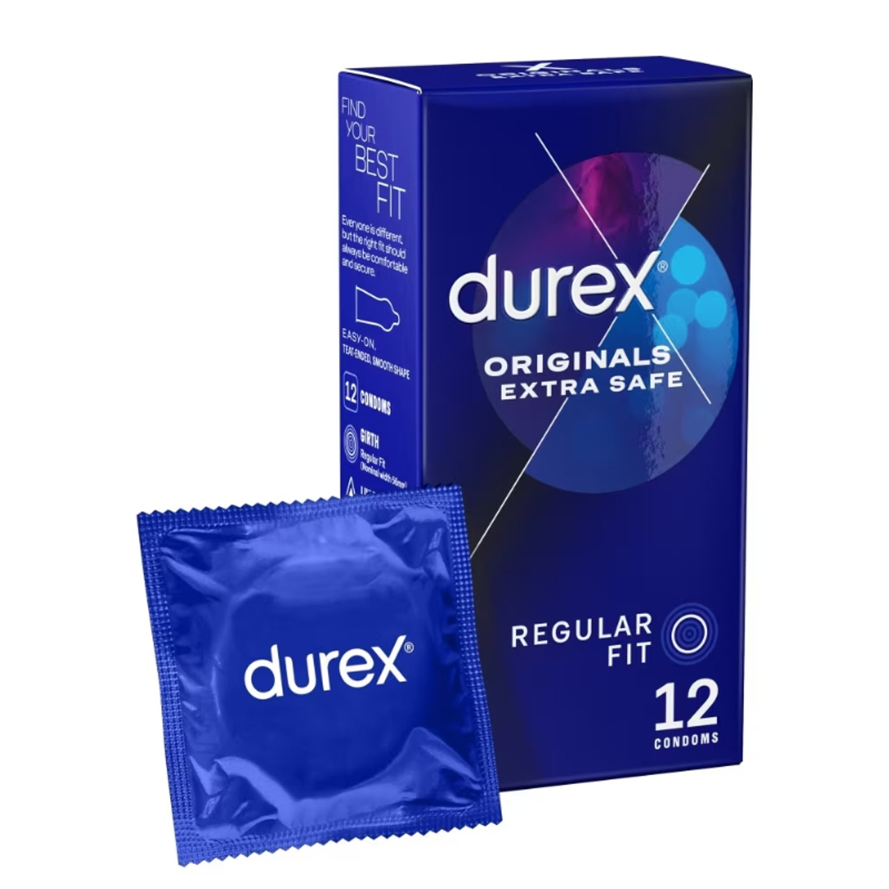 DUREX Kondomer 12 stk. Extra Safe Regular Fit
