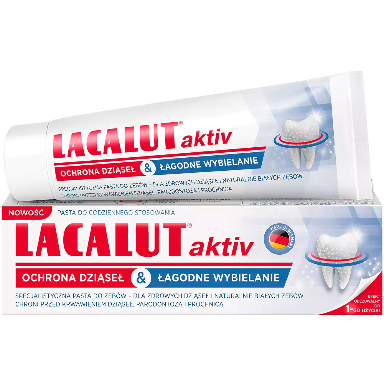 Protection für empfindliches Zahnfleisch Lacalut Aktiver Gum & sanftes White