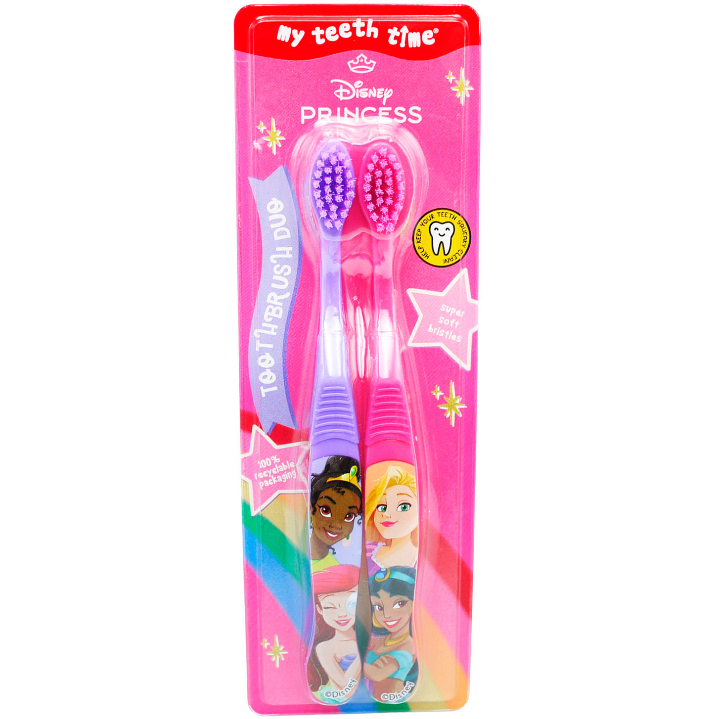 Børnetandbørster 2 stk. Disney Prinsesse H&A My Teeth Time