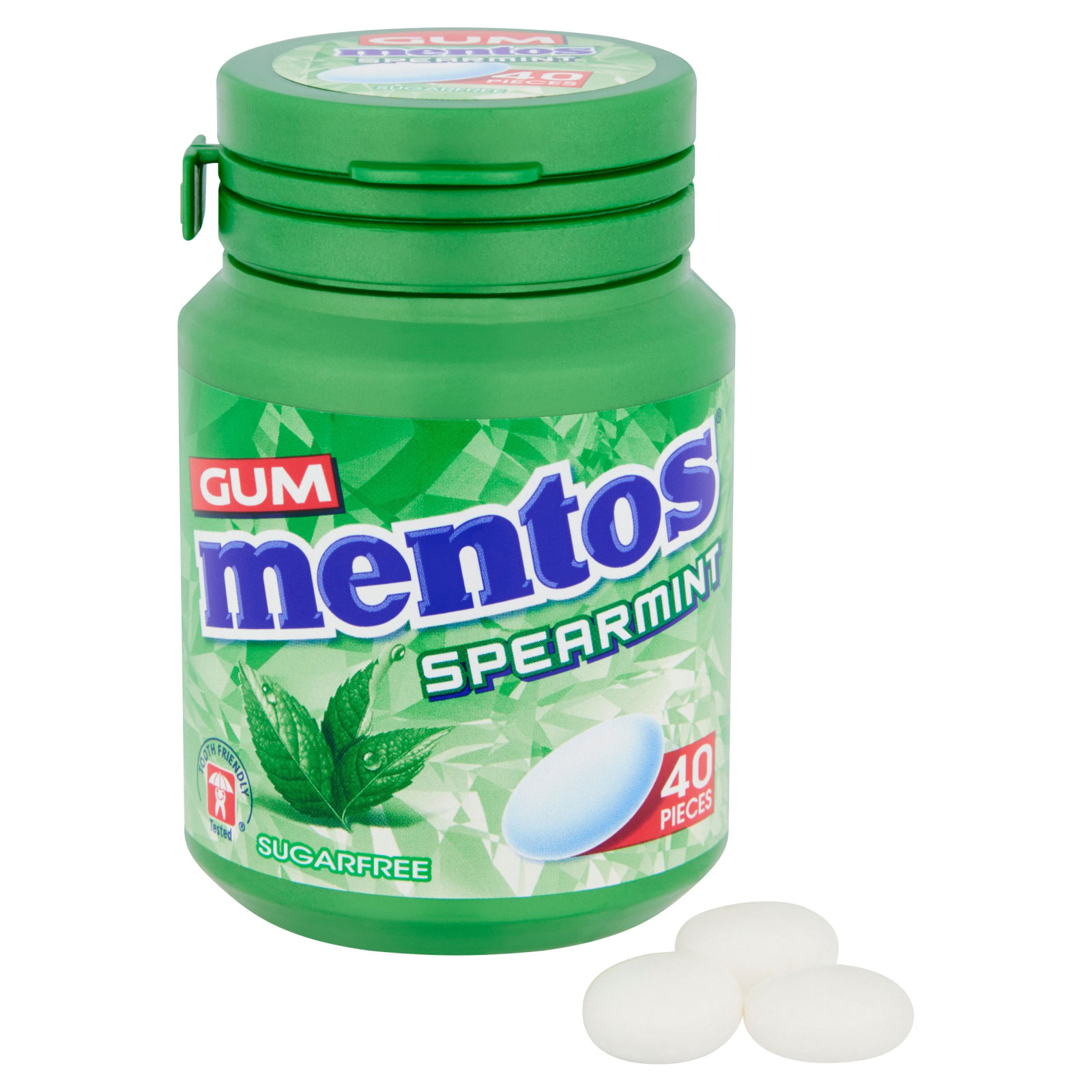 MENTOS Tyggegummi Spearmint 40 stk.