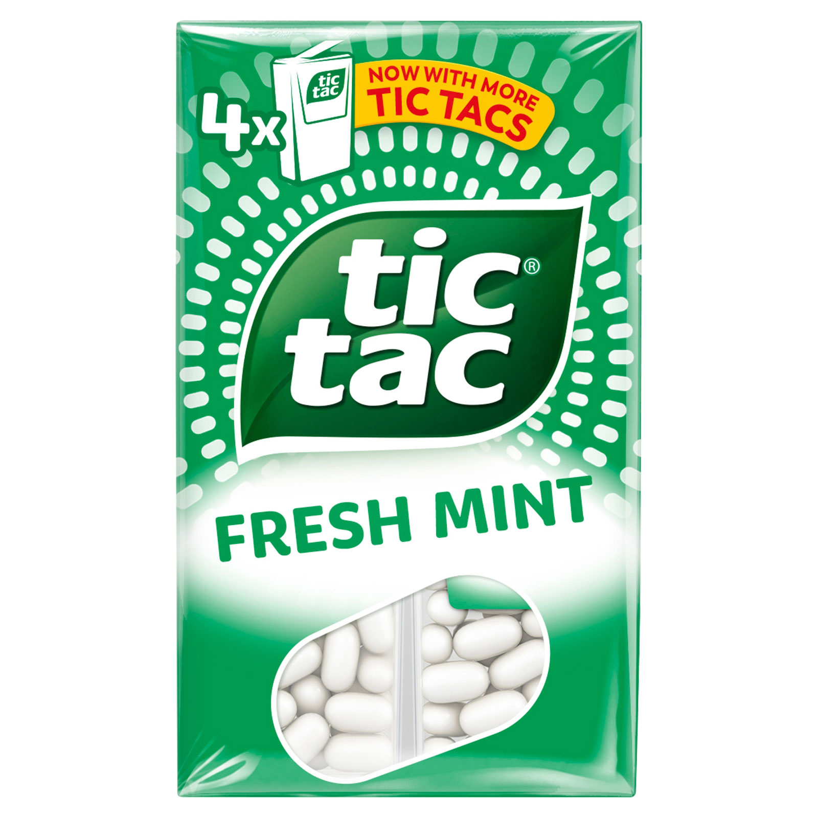 TIC TAC Pastiller Fresh Mint 4 x 18g