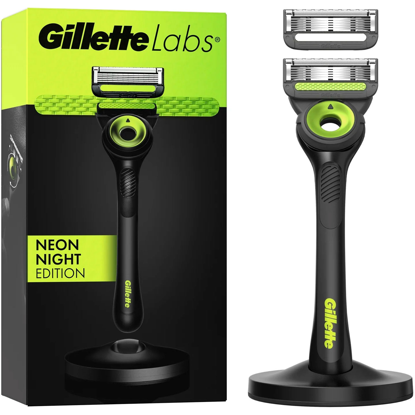 Gillette Labs Barberskraber Neon Night Edition + Ekstra Barberblad