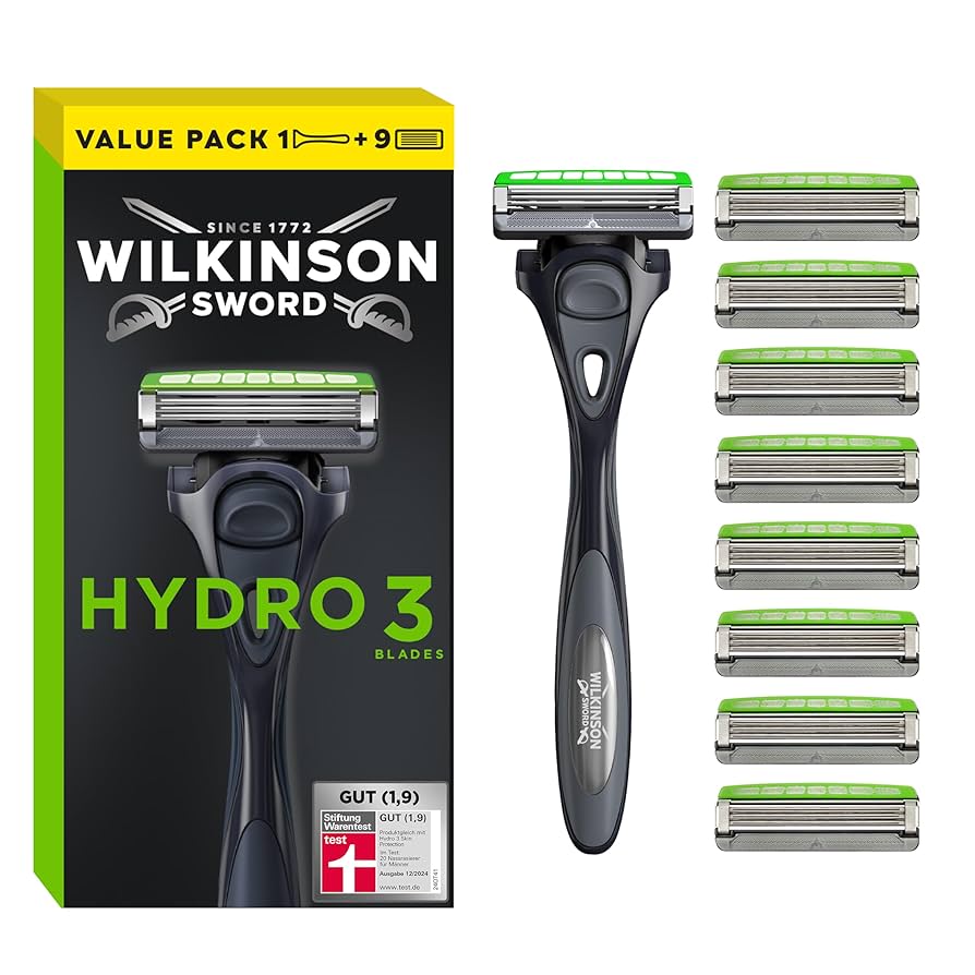 Wilkinson Rasierer + 9 Rasierklingen Hydro 3