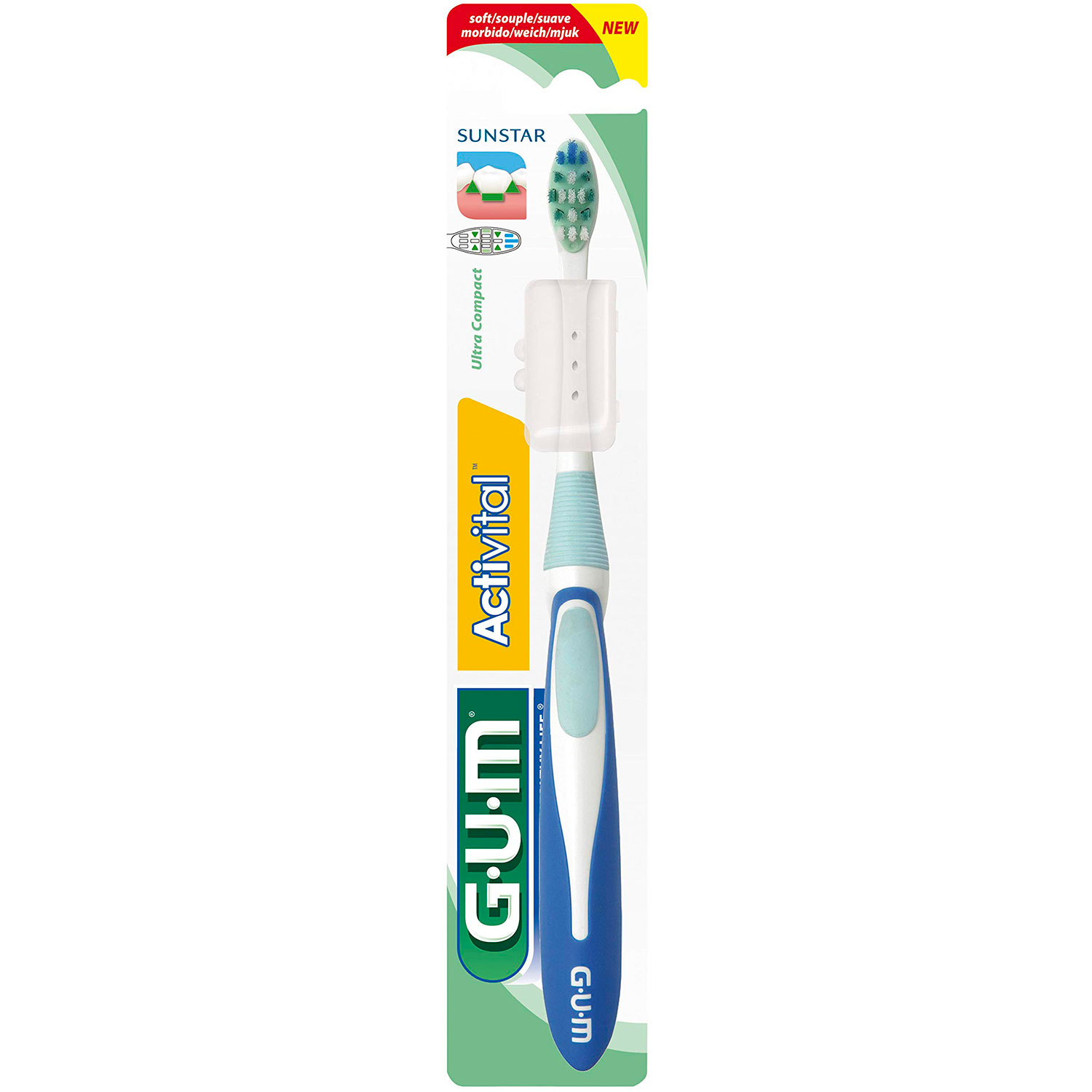 GUM Tandbørste ActiVital 585 Ultra Compact SOFT