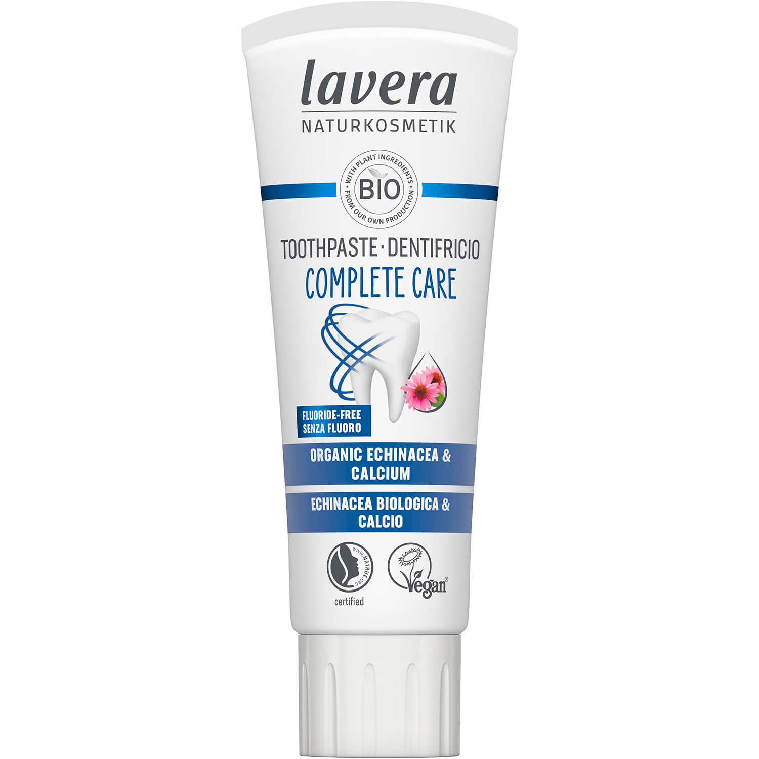 Natürliche Xylitol Zahnpasta LAVERA Complete Care ohne Fluorid 75 ml