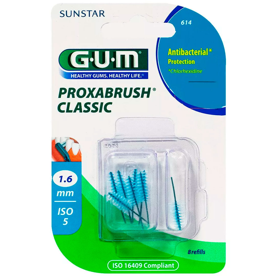 GUM Mellemrumsbørster 8 stk. Proxabrush Classic 1.6 mm ISO 5