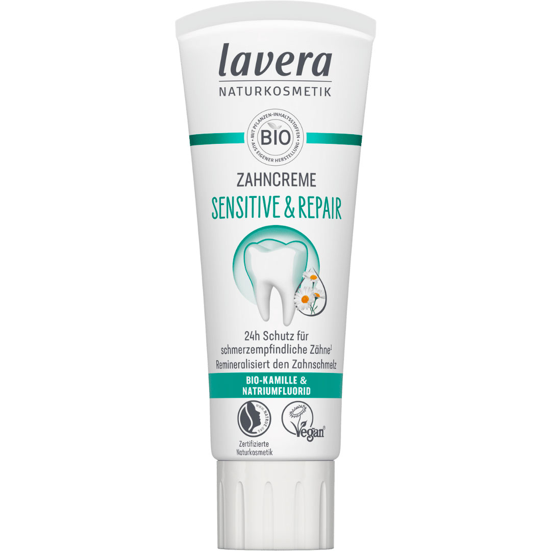 Natürliche Zahnpasta LAVERA Sensitive & Repair mit Fluorid 75 ml