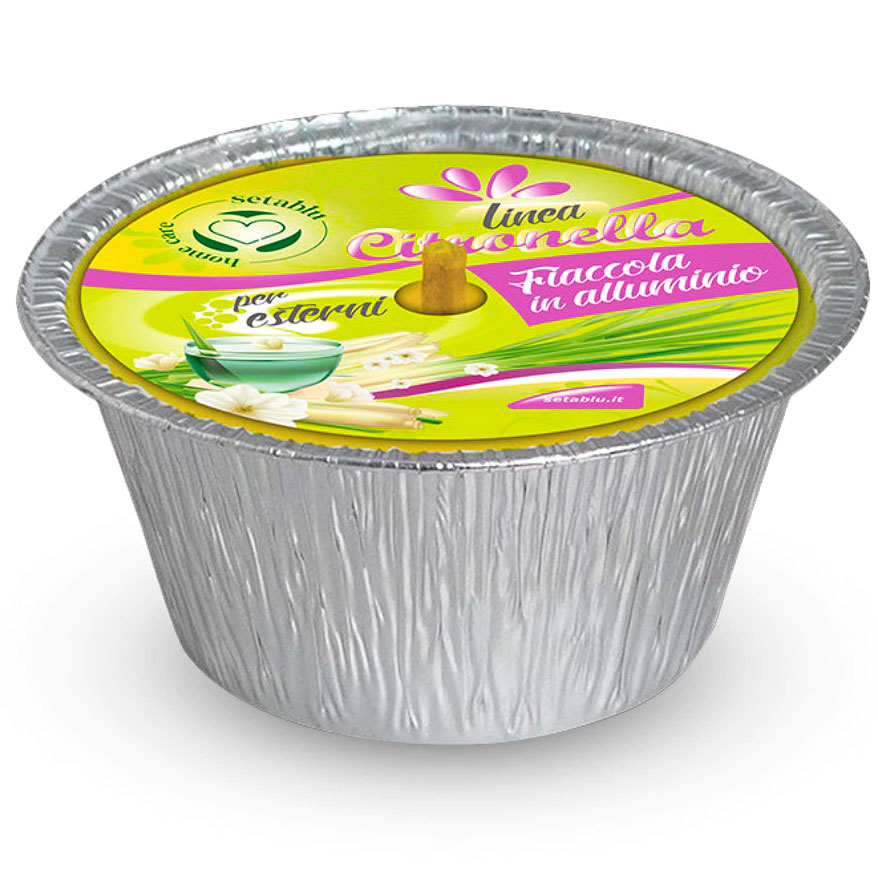 Citronella Lys Myggafvisende SETABLU Aluminium 9 cm - Myggespray & Insektmidler