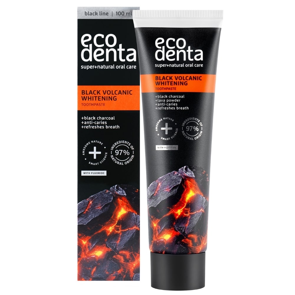 Naturlig Whitening Tandpasta ECODENTA Xylitol & Volcanic Minerals 100 ml