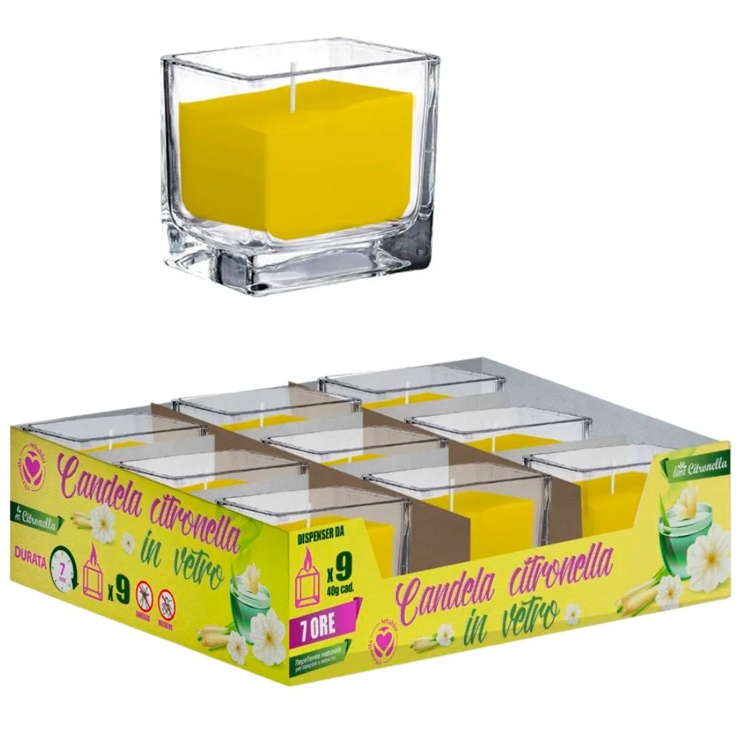 Citronella Lys Myggeafvisende SETABLU Glas 40g 1 stk. - Myggespray & Insektmidler