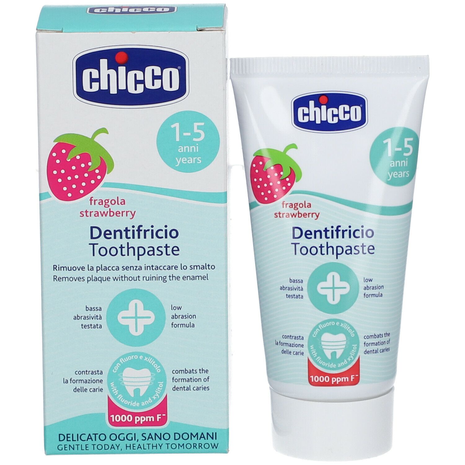 Xylitol Kinderzahnpasta CHICCO Tutti Frutti 1-5 Jahre 50 ml