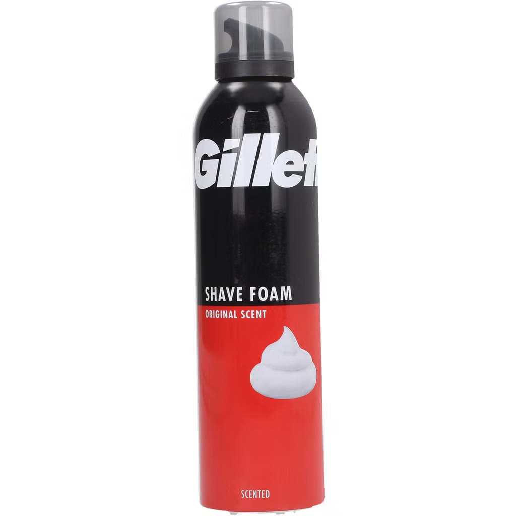 Gillette Barberskum 300 ml. Normal Skin Rød Original