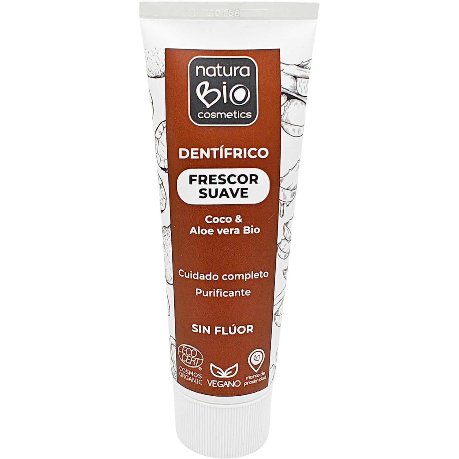 Ökologische Zahnpasta NATURABIO Coconut & Aloe Vera 75 ml.