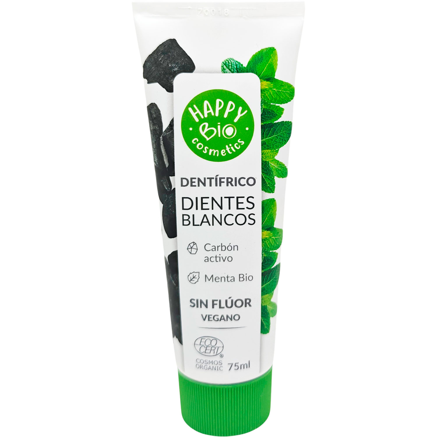 Økologisk Whitening Tandpasta HAPPY BIO Charcoal & Mint 75 ml.