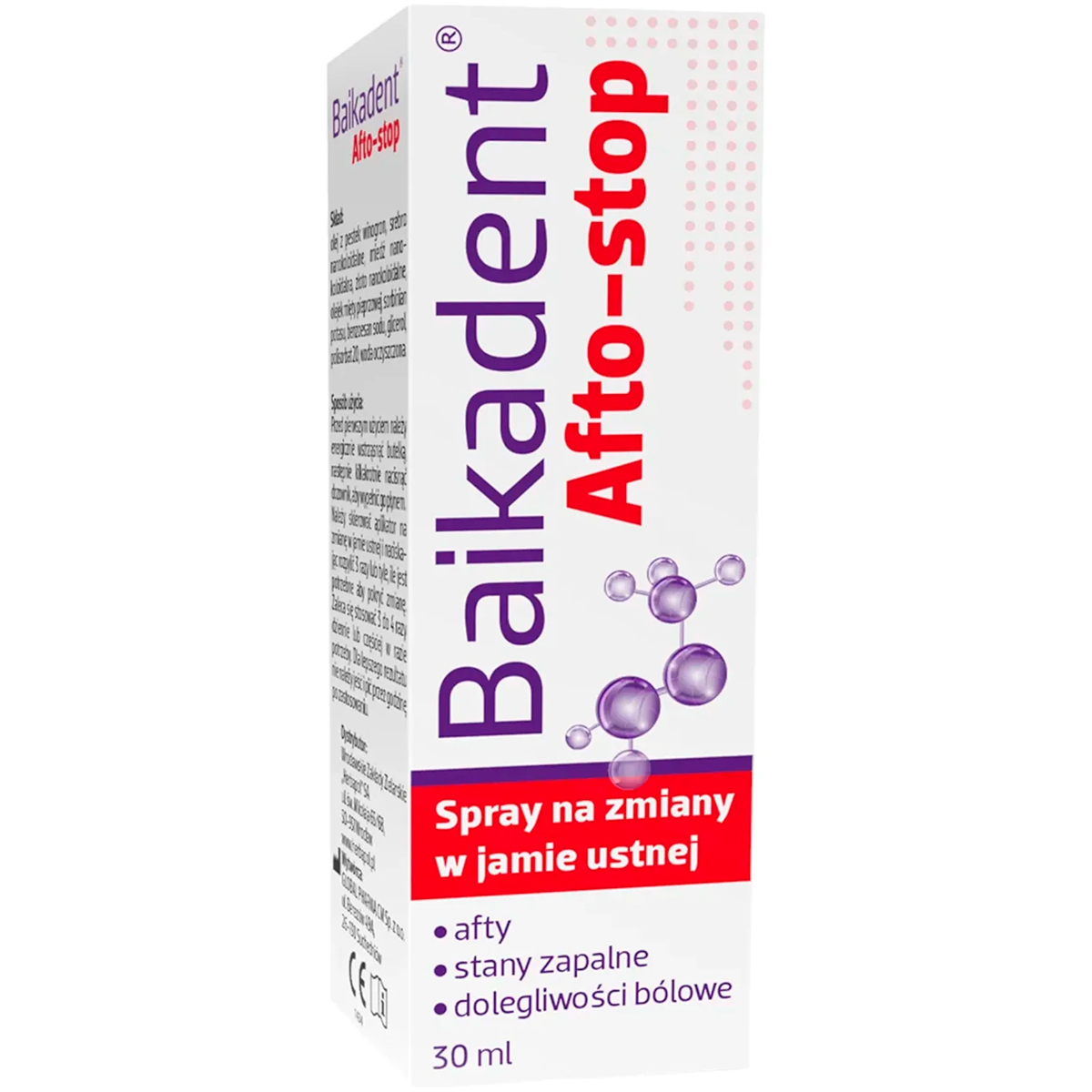 Mundspray für Mundgeschwüre & Orale Läsionen BAIKADENT Afto-Stop 30 ml.