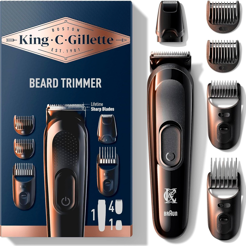 GILLETTE King C. Elektrisk Skægtrimmer inkl. 4 Kamme