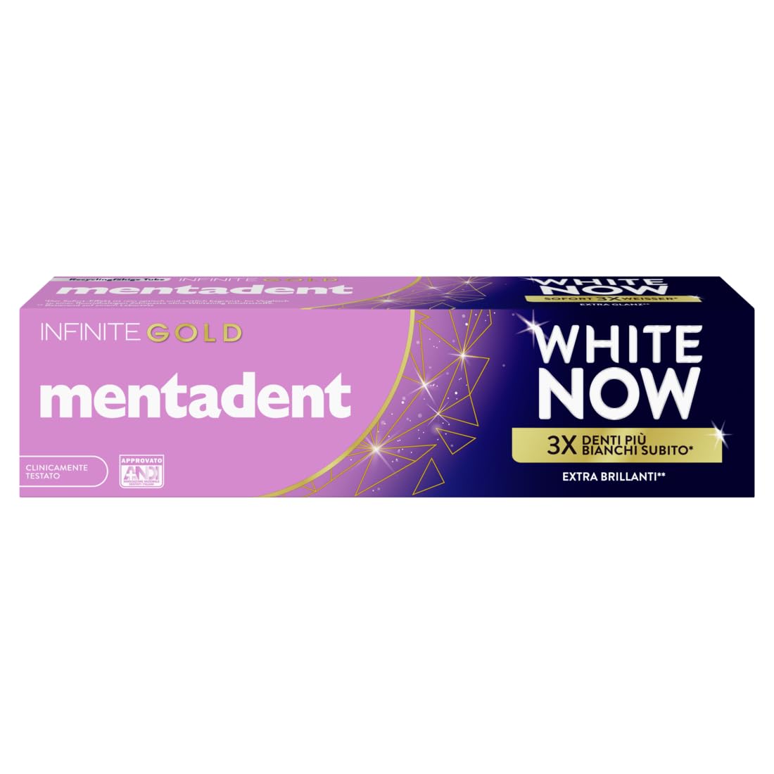 Zahnaufhellung Zahnpasta MENTADENT White Now Infinite 75 ml.
