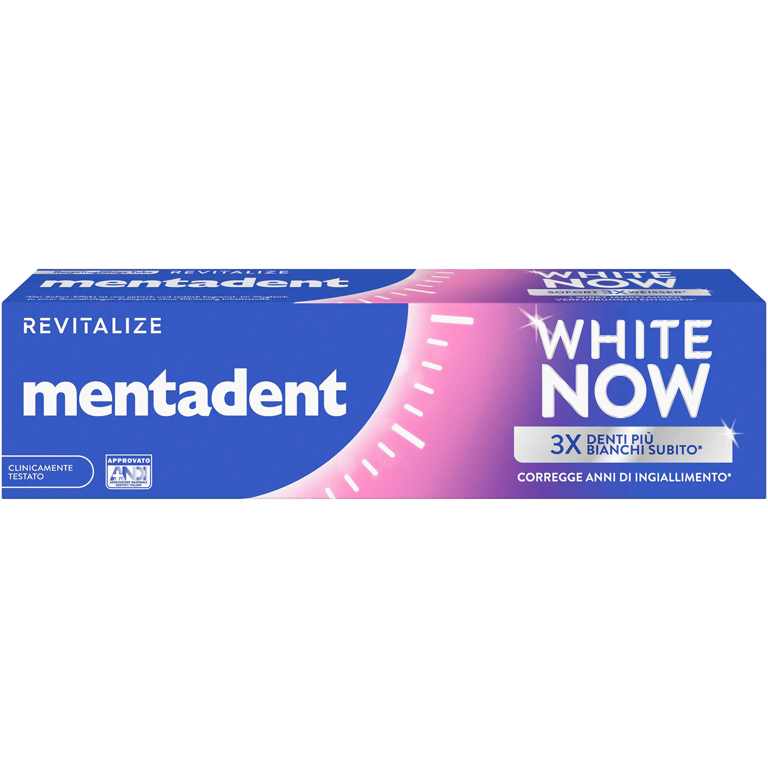 Zahnaufhellung Zahnpasta MENTADENT White Now Revitalize 75 ml.