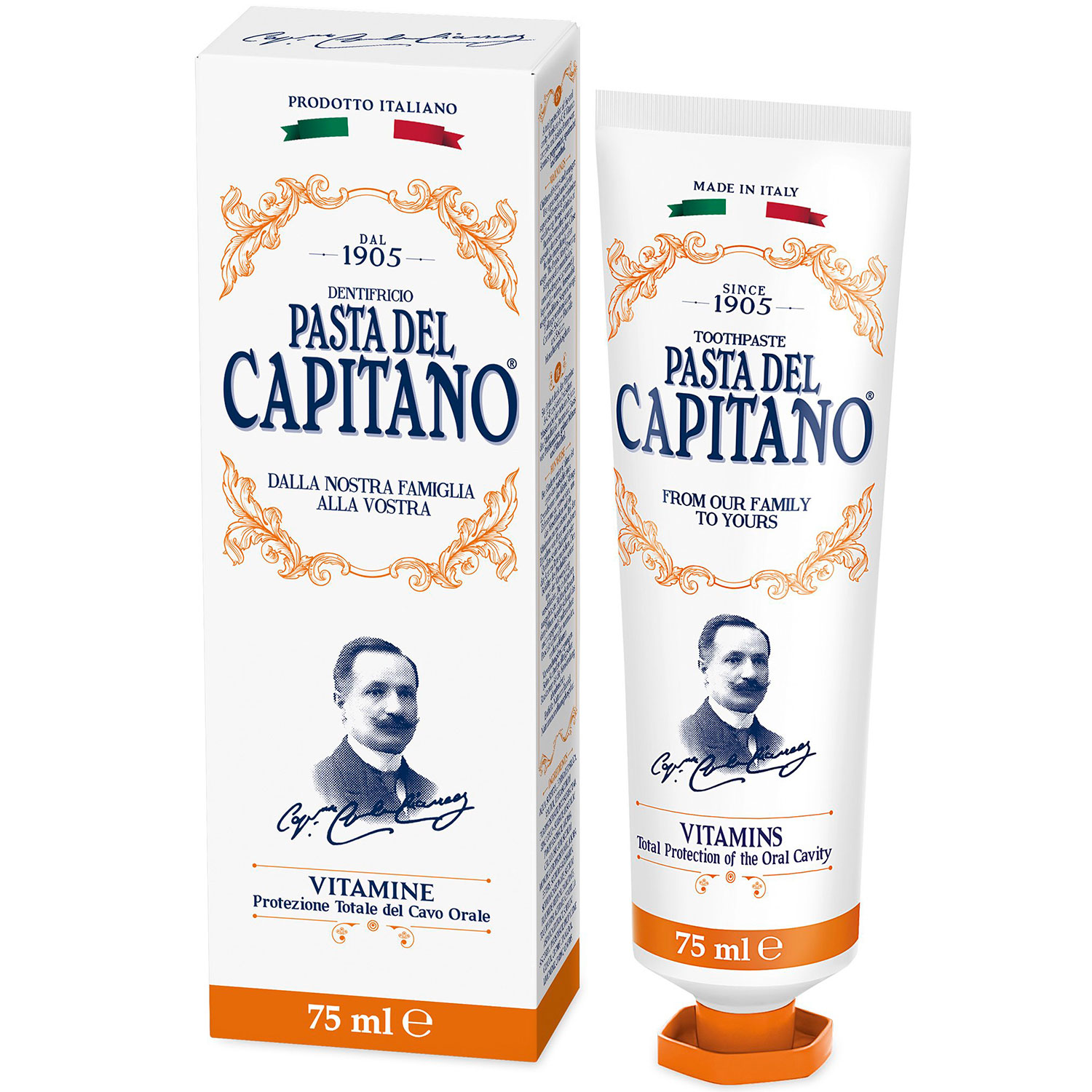 Italiensk Tandpasta PASTA DEL CAPITANO Vitamins ACE 75 ml. - Pasta del Capitano Tandpasta