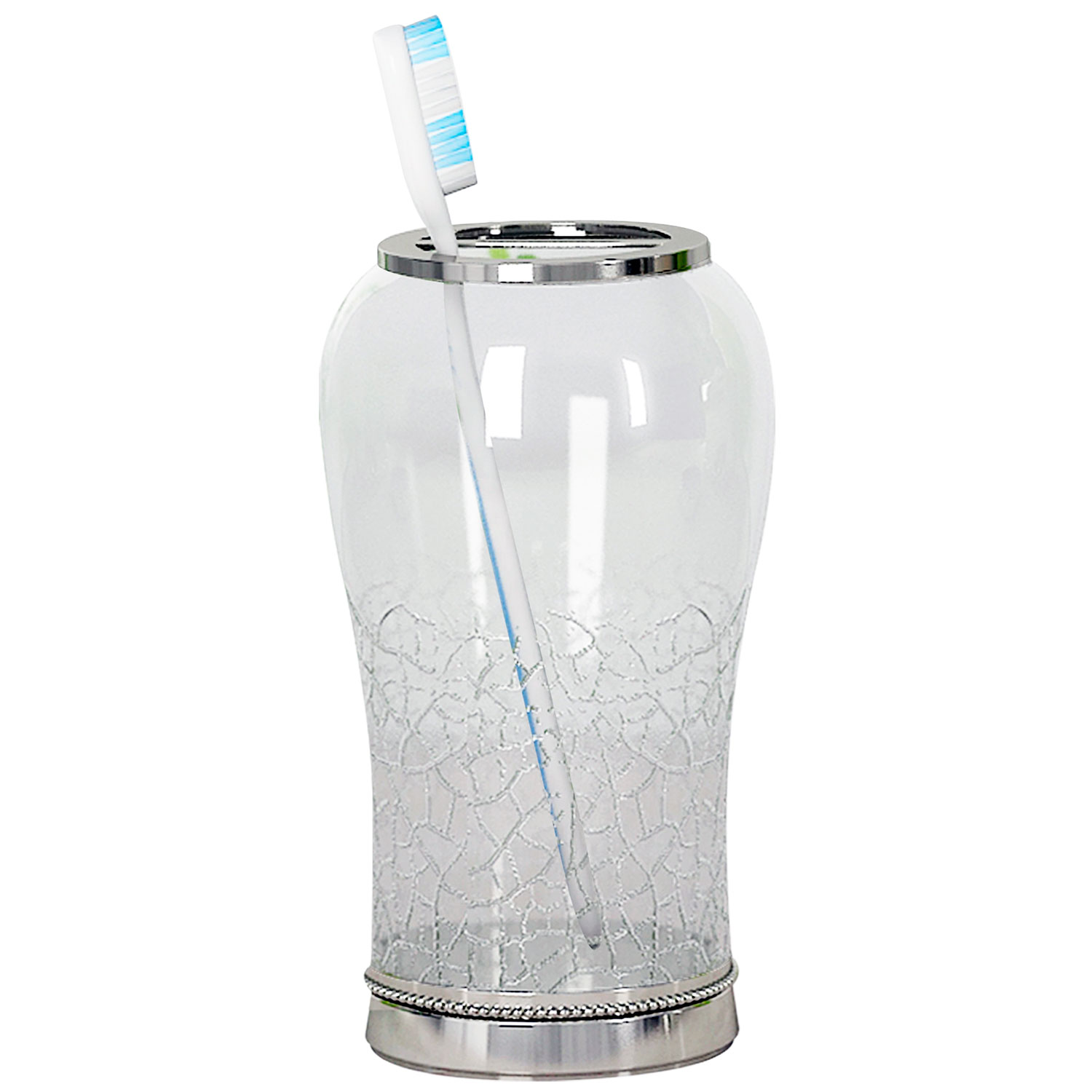 Zahnbürstenhalter Coyote Crackled Glass & Edelstahl