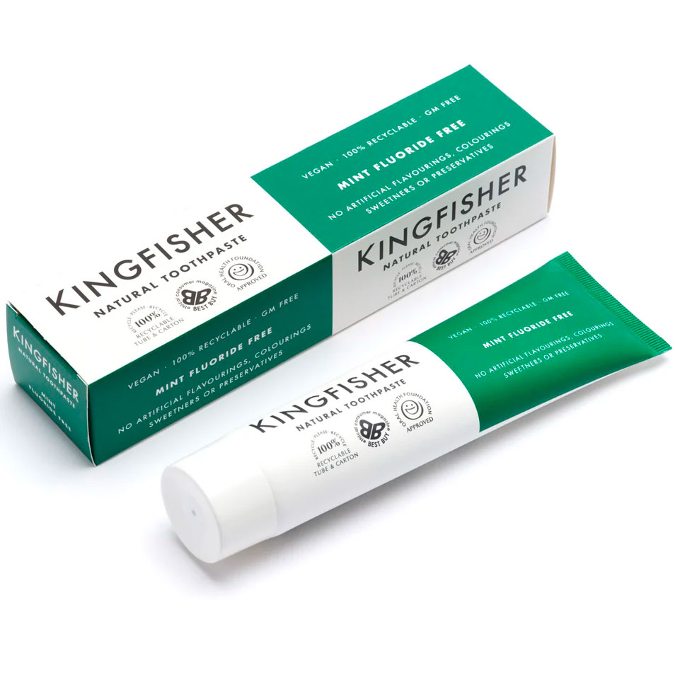 Natürliche Zahnpasta ohne Fluor KINGFISHER Mint 100 ml