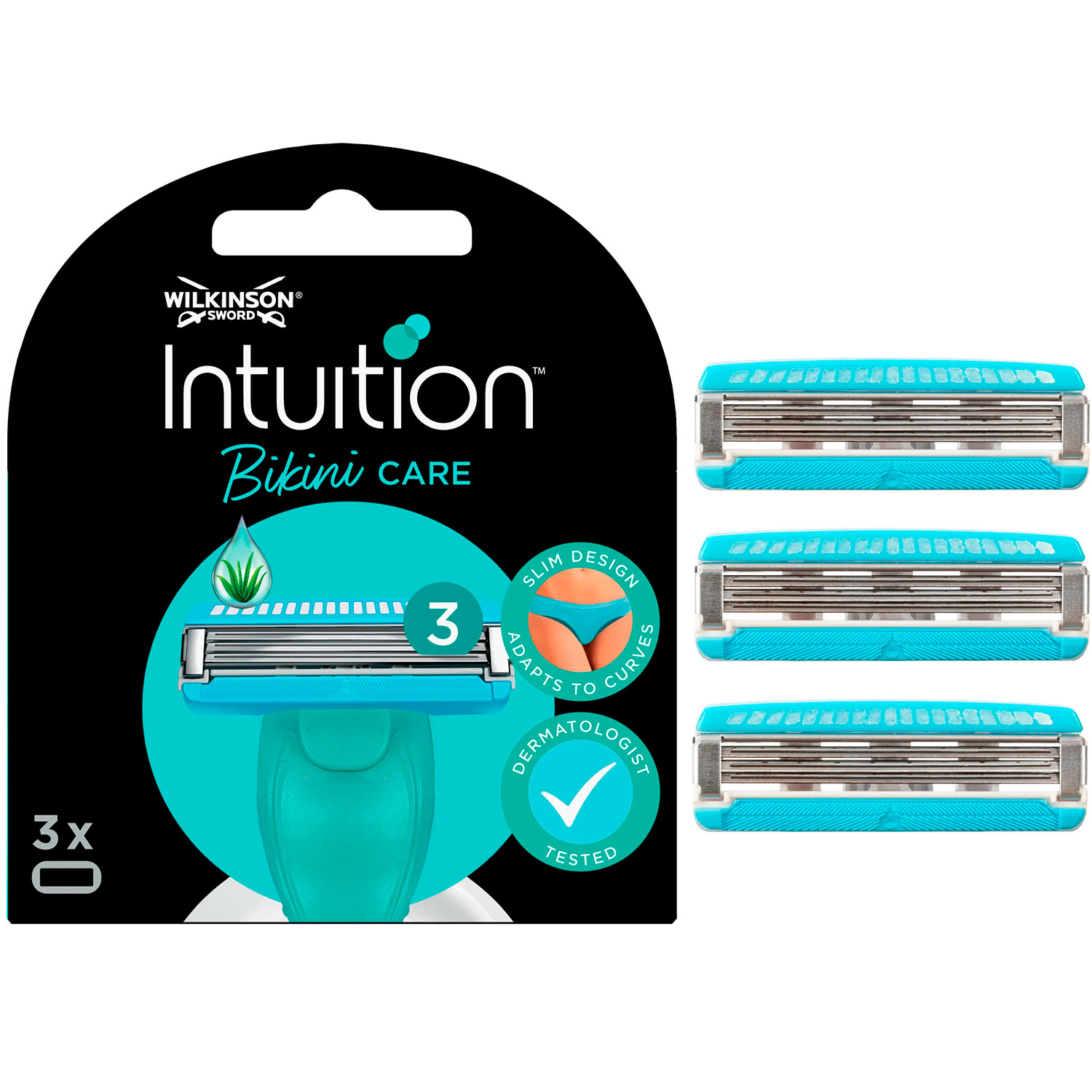 WILKINSON SWORD Intuition Bikini Care Intim Rasierklinge 3 Stk