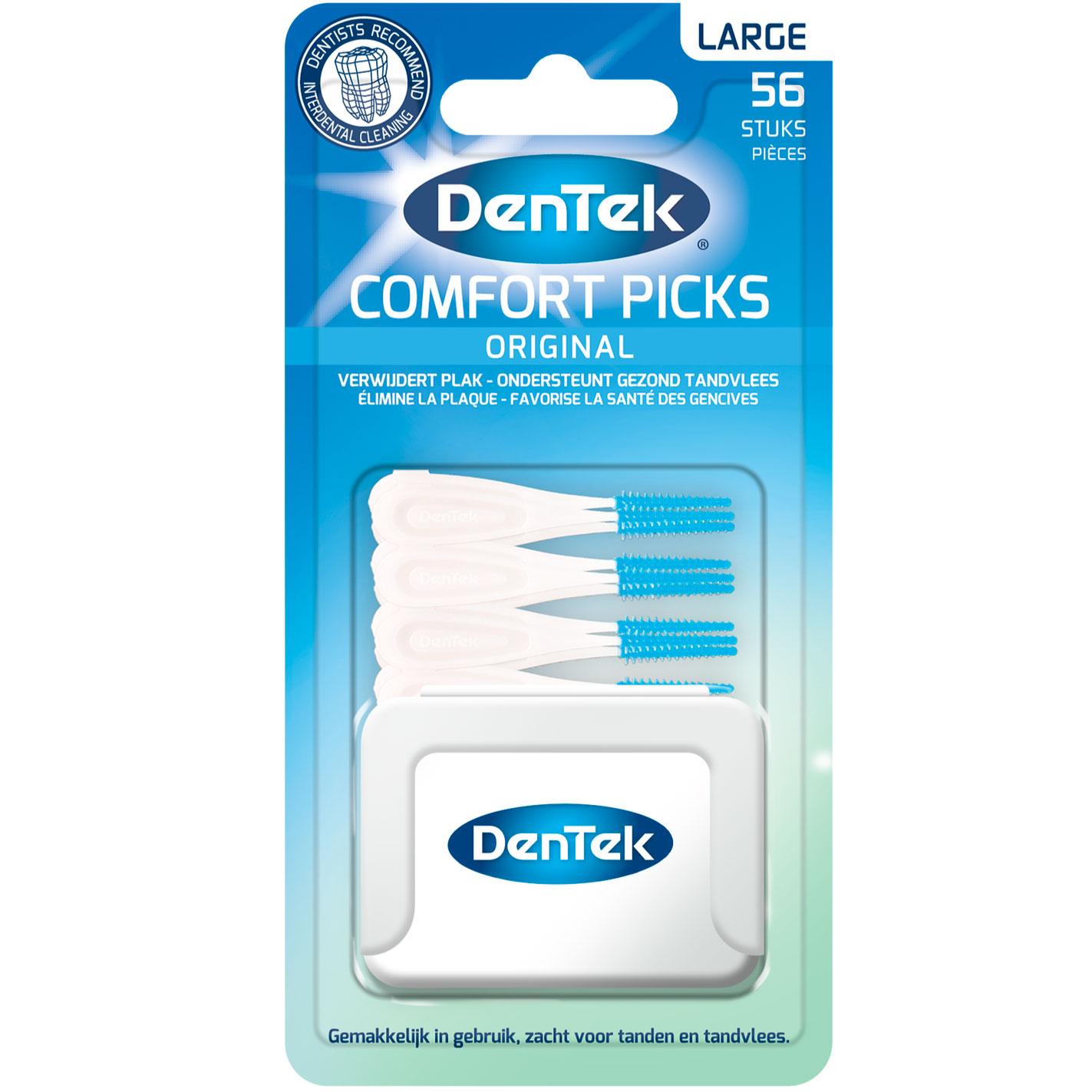 DENTEK Comfort Picks Original Large 56 Stk. Gummizahnstocher