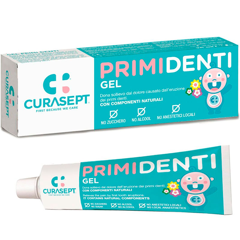 Gel til lindring ved tandfrembrud CURASEPT PrimiDenti 20 ml - Tandgel - Tandlægeprodukter til private