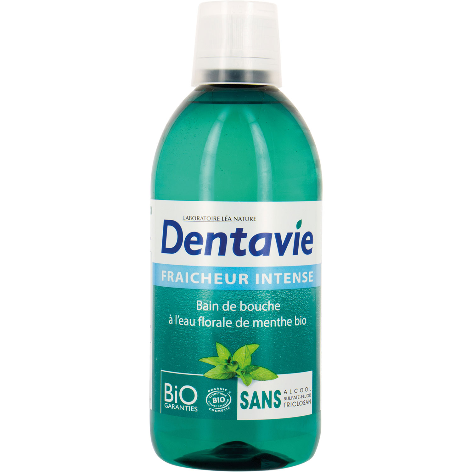 Ökologisk Aloe Vera Mundspülung DENTAVIE Intense Freshness 500 ml