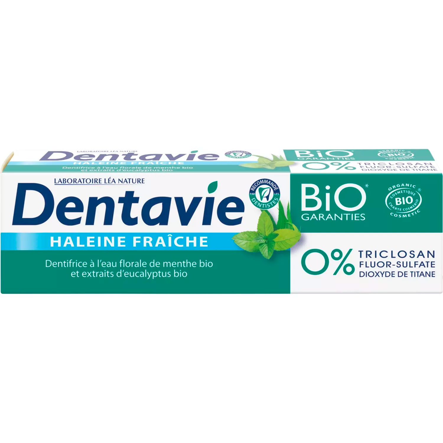 Økologisk Tandpasta DENTAVIE Fresh Breath Mint & Eucalyptus 75 ml