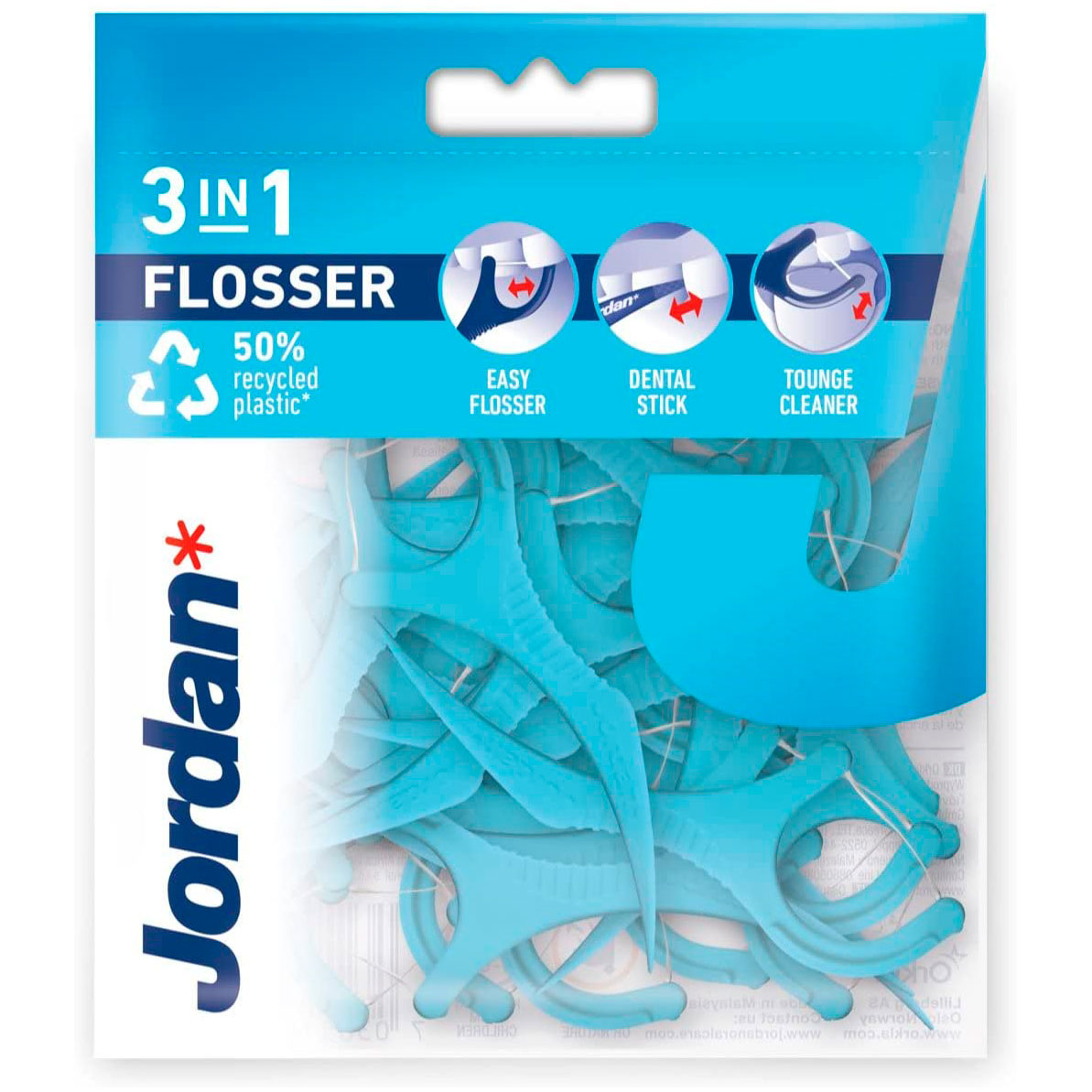 Jordan 3- in -1 Flosser Zahnseidenhalterungen 26 Stk.