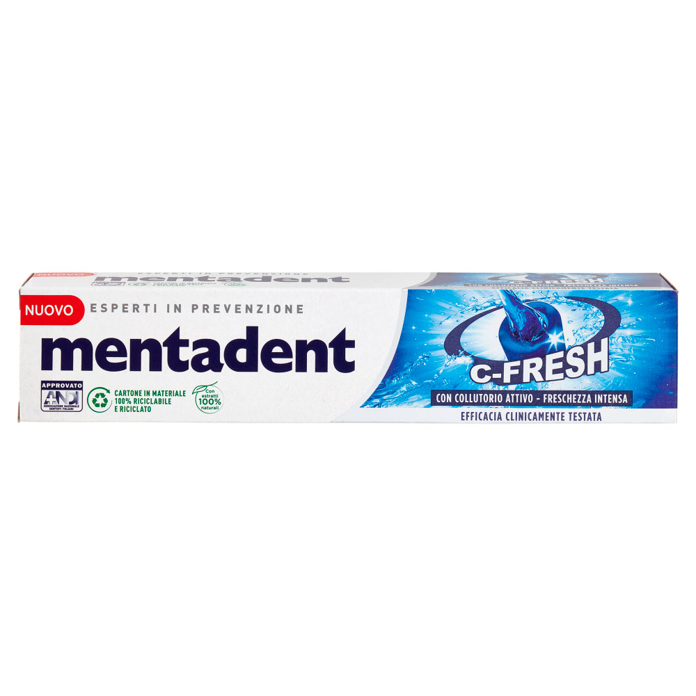 Tandpasta med Aktivt Mundskyl MENTADENT C-Fresh 75 ml - Mentadent Tandpasta