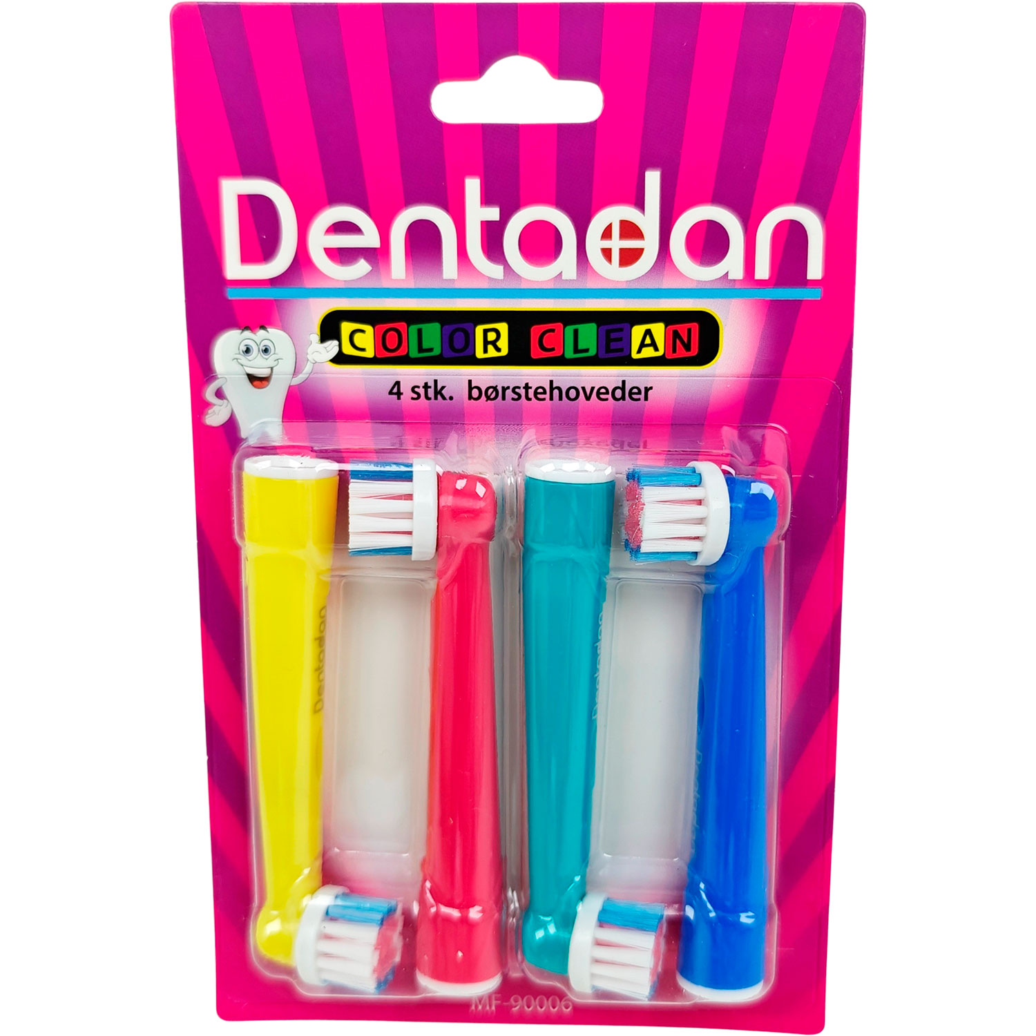 DENTADAN Color Clean Børstehoveder til Oral-B Kompatible 4 stk.