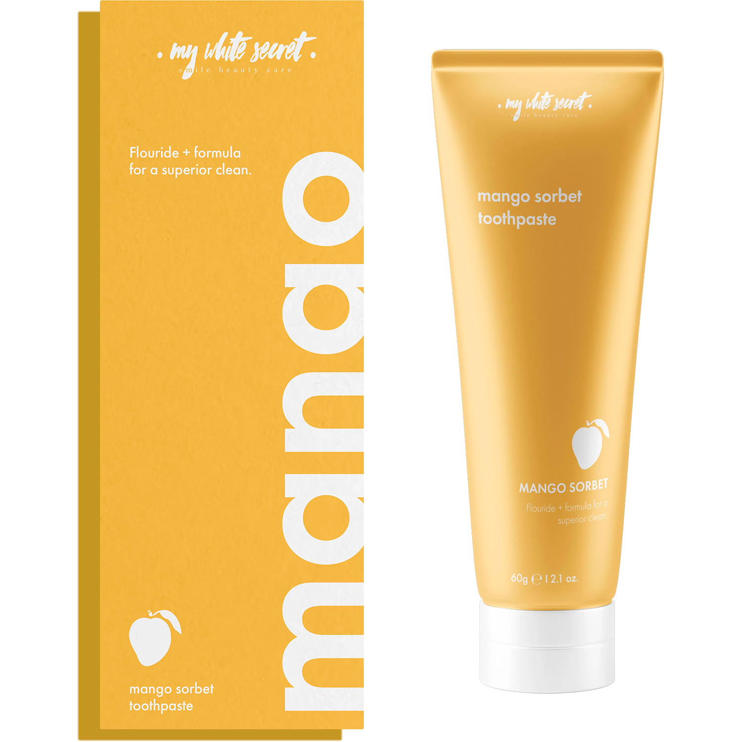 Xylitol Zahnpasta MY WHITE SECRET Mango Sorbet 60g
