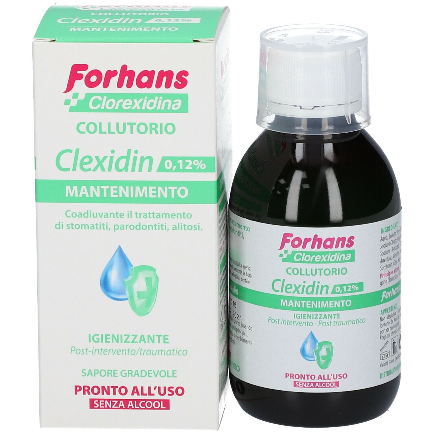 Chlorhexidin-Mundwasser FORHANS Clexidin 0,12 % alkoholfrei 200 ml