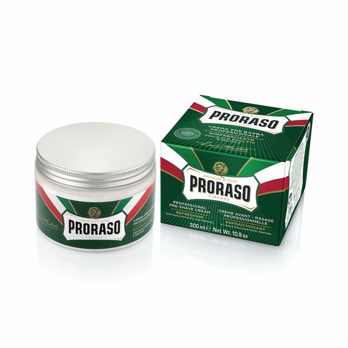 PRORASO Professional Pre-Shave Cream Refreshing Eucalyptus & Menthol 300 ml