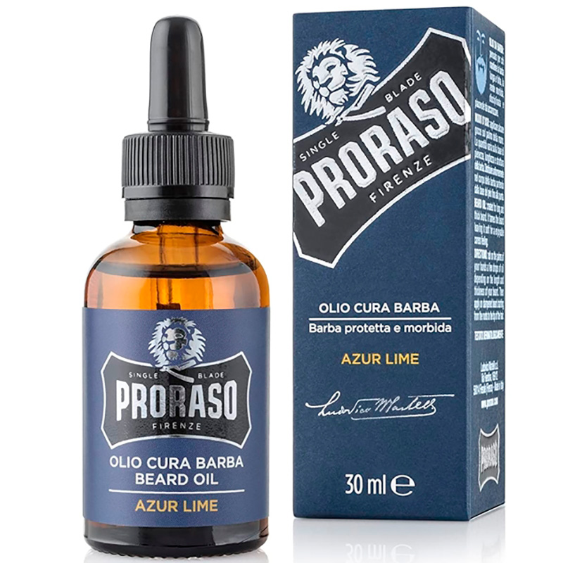 Bartöl PRORASO Azur Lime Beard Oil 30 ml