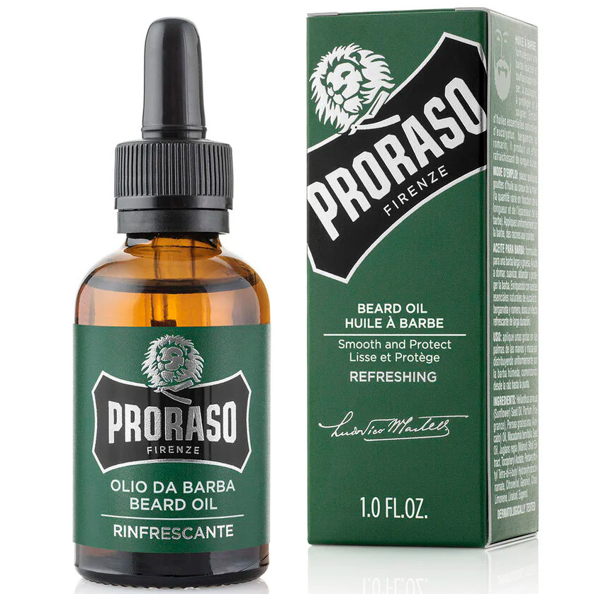 Skægolie PRORASO Refreshing Beard Oil Eucalyptus og Menthol 30 ml