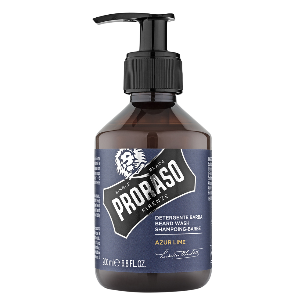 Bartshampoo PRORASO Azur Lime Beard Wash 200 ml.