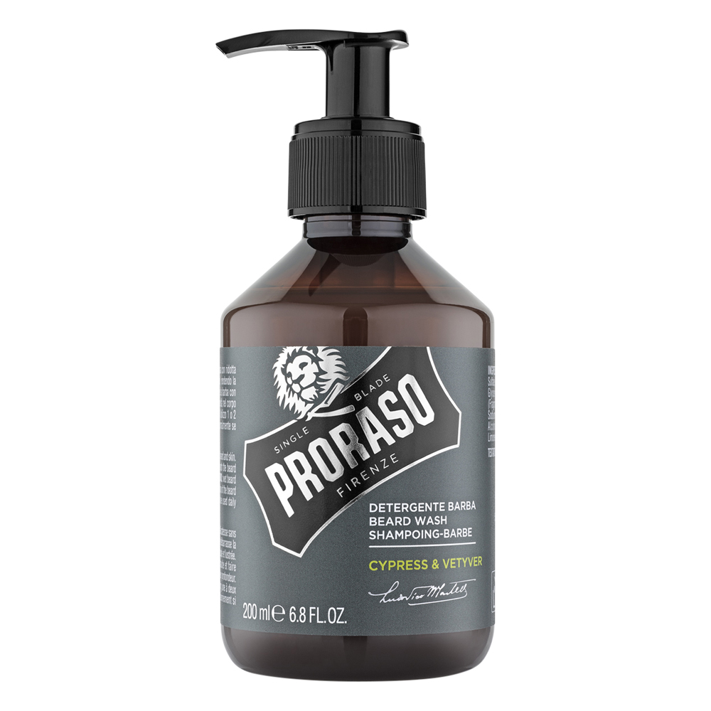 Bartshampoo PRORASO Cypress & Vetiver Beard Wash 200 ml.