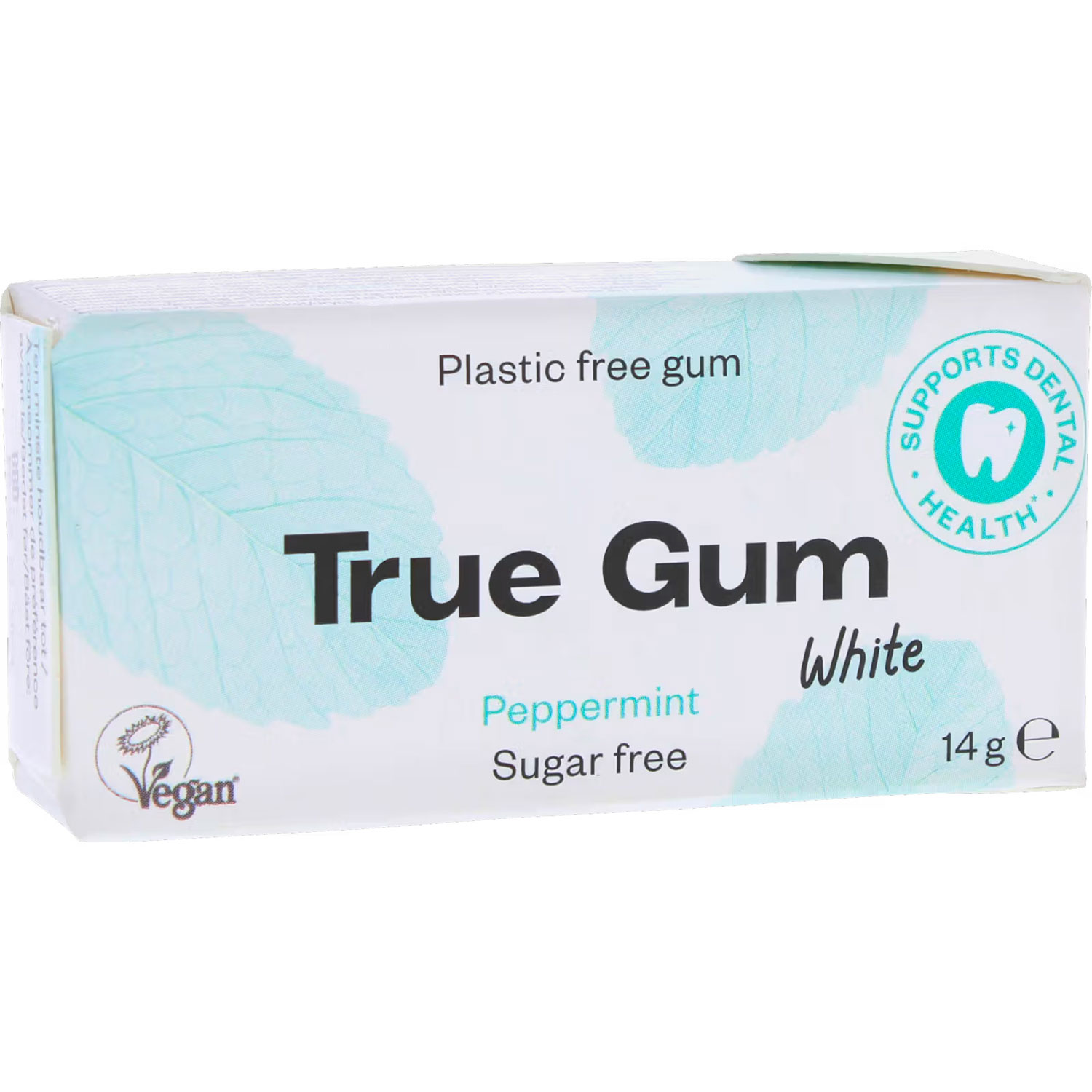 Naturlig Xylitol Tyggegummi True Gum White 14g